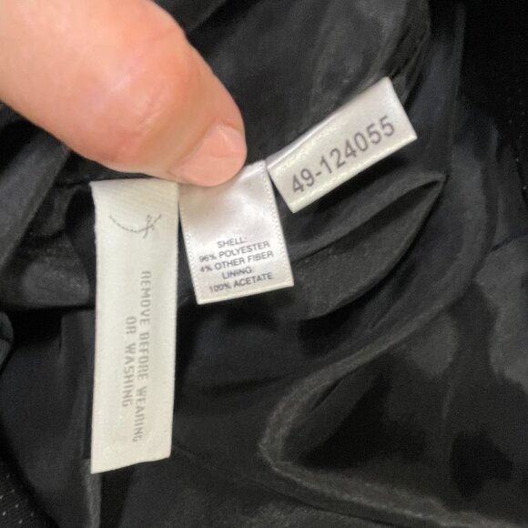 LOFT Laura Fit Trousers Dress Pants Size 8 Black Wide Leg Flowy Lined - Picture 15 of 16